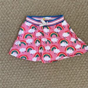 Mini Boden Pink Skort with Rainbows Size 7-8
